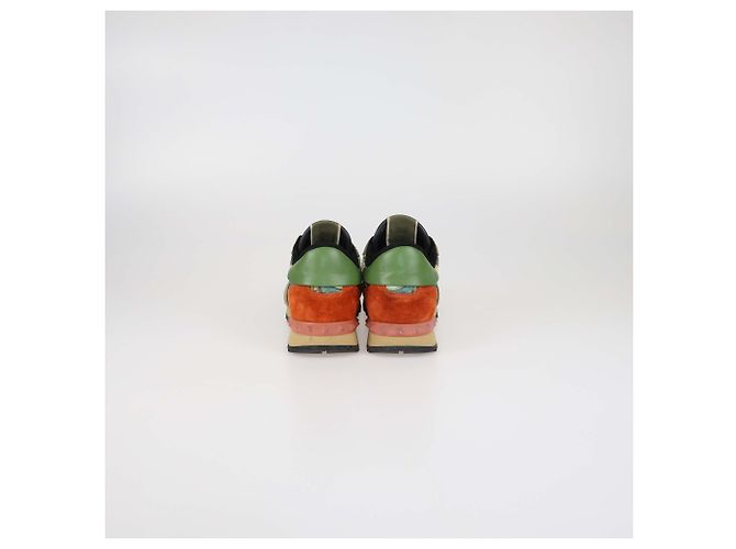 Sneakers Rockrunner Valentino in pelle dipinta multicolore e camoscio - vista 5