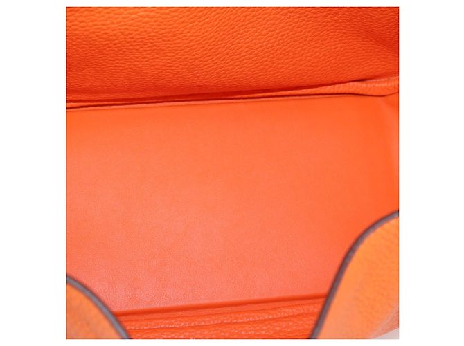 Hermès Borsa Hermes Lindy 26 in pelle Clemence Orange Minium Arancione - vista 6