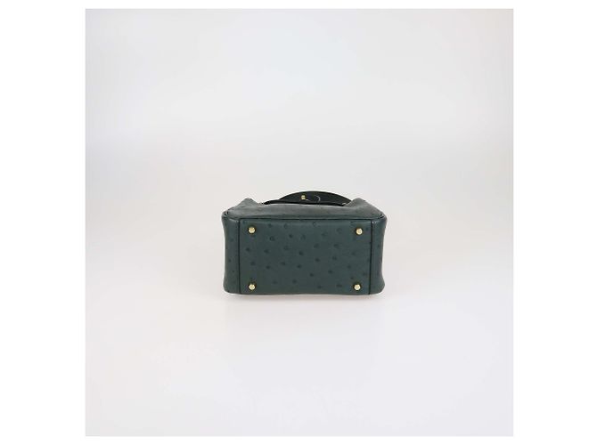 Hermès Borsa Mini Lndy Hermes in struzzo Vert Cypress - vista 4