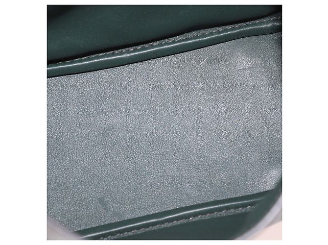 Hermès Borsa Mini Lndy Hermes in struzzo Vert Cypress - vista 6