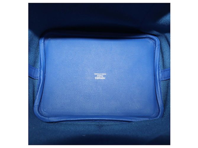 Hermès Borsa Picotin Lock 18 Hermes Egee/Bleu Royal Toile Goeland e pelle Swift con tasche - vista 7