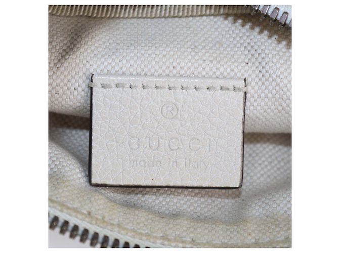 Borsa cintura Gucci in pelle Off White con logo Web - vista 5