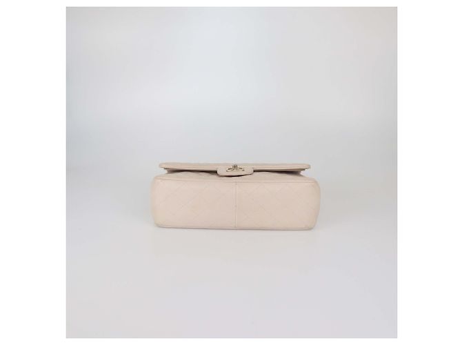 Borsa Chanel Jumbo Classic Double Flap in pelle matelassé Light Beige - vista 4