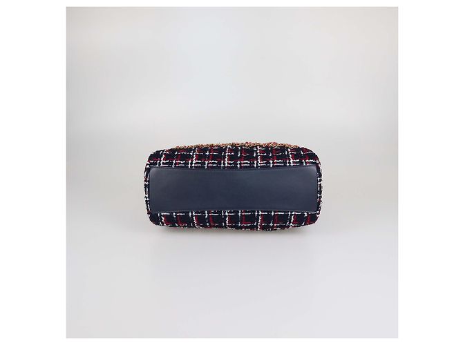 Borsa a tracolla Chanel Tricolor Tweed Written in Chain - vista 4