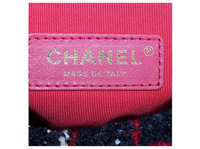 Borsa a tracolla Chanel Tricolor Tweed Written in Chain - vista 5