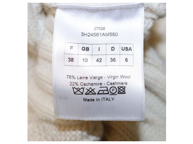 Christian Dior Strickpullover mit Zopfmuster aus Woll-Kaschmir-Mischung - Ansicht 6