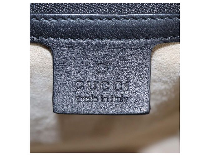 Borsa a tracolla Gucci Medium Padlock in pitone nero - vista 5
