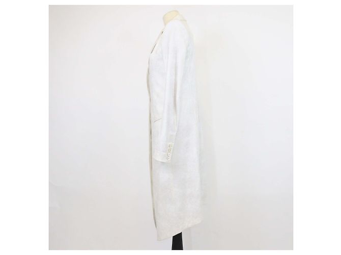 Autre Marque L.G.B. Off White Wool Blended Long Sleeve Coat - view 2
