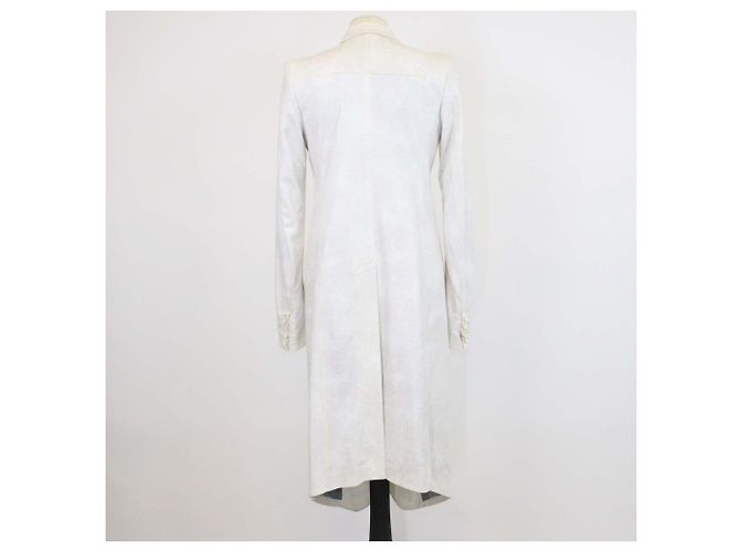 Autre Marque L.G.B. Off White Wool Blended Long Sleeve Coat - view 3