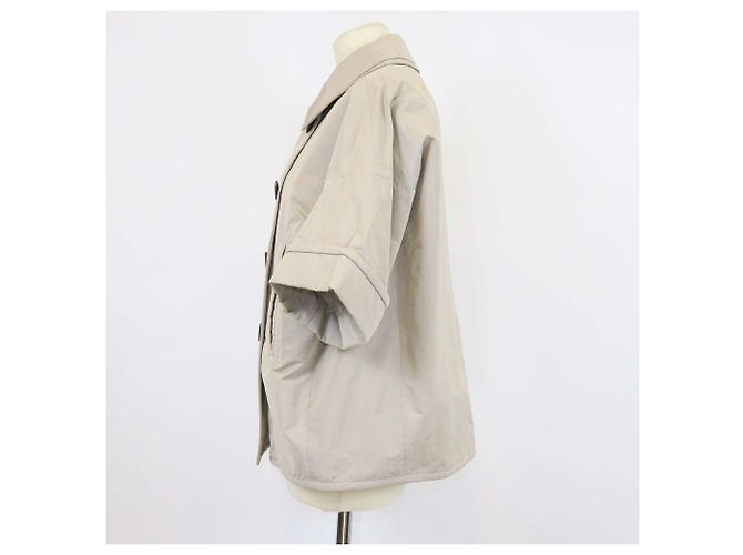 Chaqueta corta de manga corta cruzada beige Brunello Cucinelli - vista 2