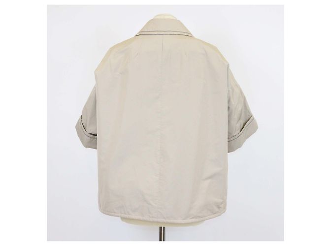 Chaqueta corta de manga corta cruzada beige Brunello Cucinelli - vista 3