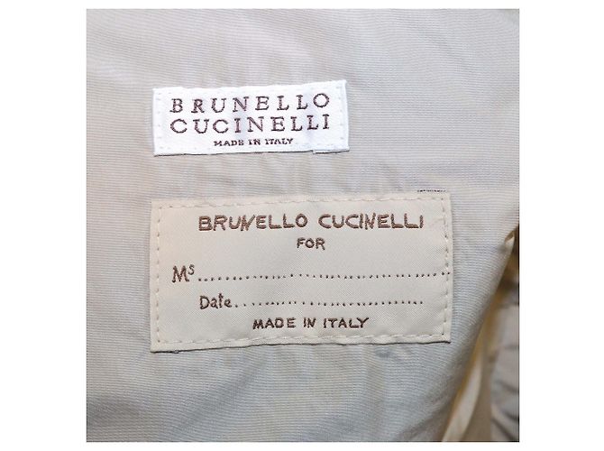 Chaqueta corta de manga corta cruzada beige Brunello Cucinelli - vista 6