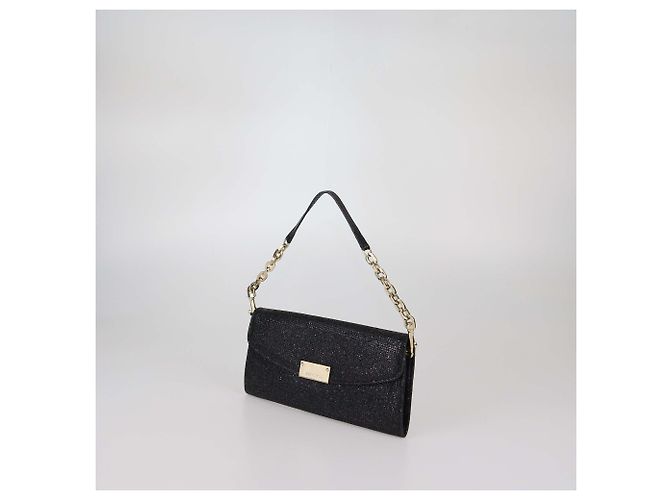 Clutch Riane in tessuto glitterato nero Jimmy Choo - vista 2