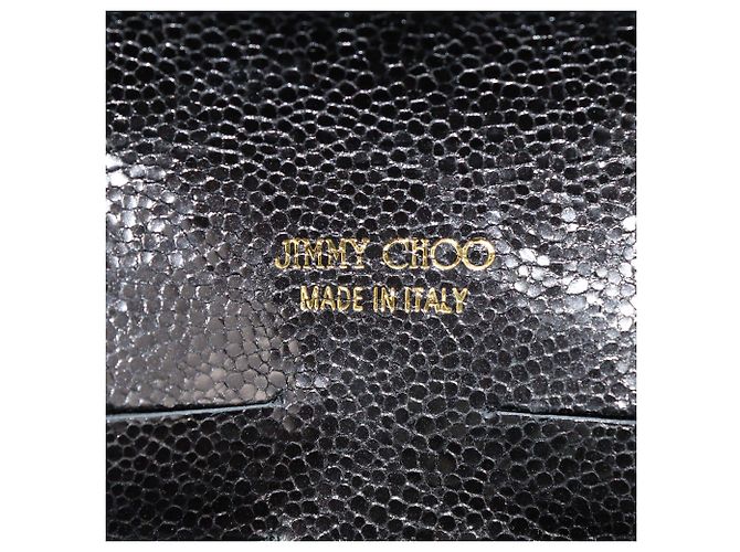 Clutch Riane in tessuto glitterato nero Jimmy Choo - vista 5