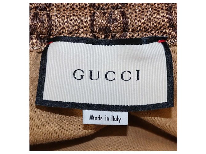 Falda midi Gucci de jersey GG marrón con dobladillo volantes Castaño - vista 5