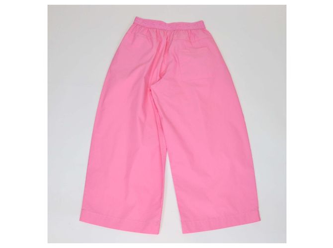 Autre Marque Fendi Kids weite Hose aus rosa Baumwollmischung mit FF-Elastikbund Pink - Ansicht 2