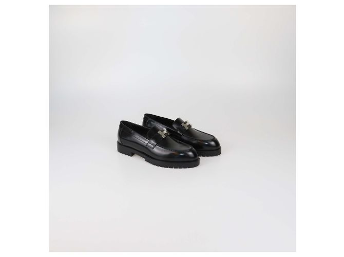 Hermès Mocassini Faubourg in pelle lucida nera Hermes Nero - vista 2