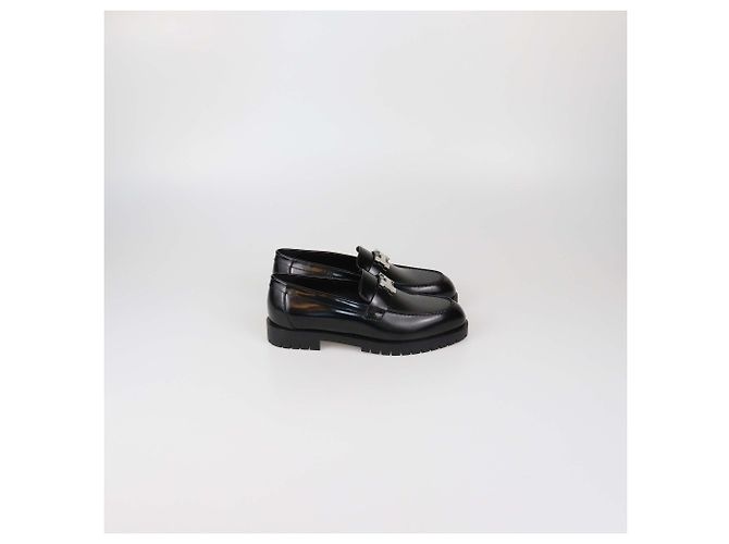 Hermès Mocassini Faubourg in pelle lucida nera Hermes Nero - vista 3