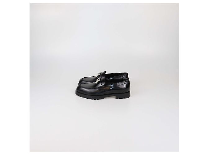 Hermès Mocassini Faubourg in pelle lucida nera Hermes Nero - vista 4
