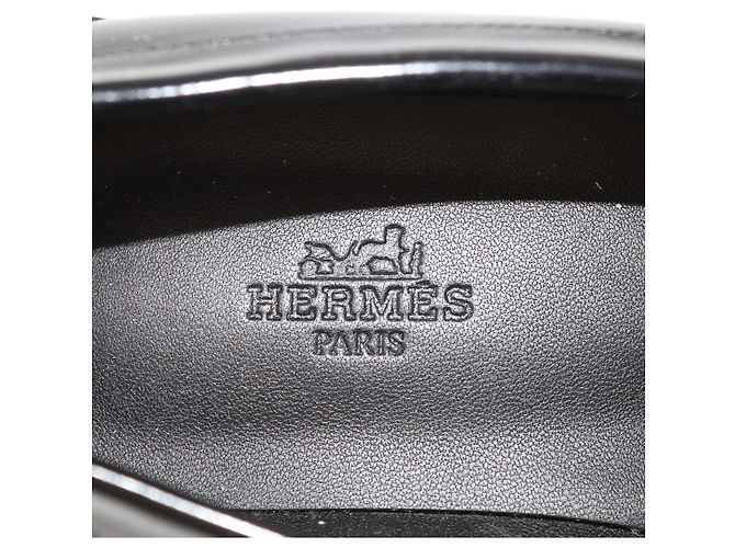 Hermès Mocassini Faubourg in pelle lucida nera Hermes Nero - vista 7