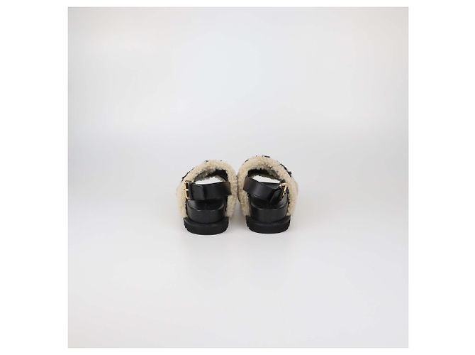 Sandali bassi Paseo Comfort in shearling Beige/Black Louis Vuitton Nero - vista 5