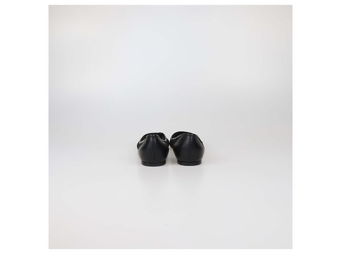 Jimmy Choo Ballerine a punta in nylon mesh nero e pelle - vista 5