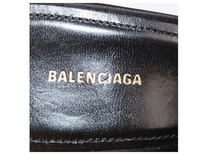 Mules BB Balenciaga in raso nero e cristalli - vista 7