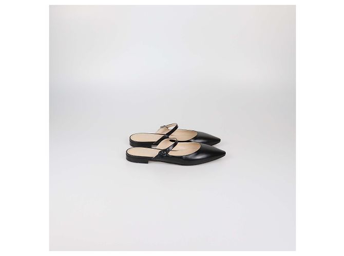 Mules basse Mary Jane Prada in pelle lucida nera Nero - vista 3