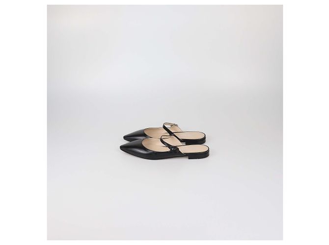 Mules basse Mary Jane Prada in pelle lucida nera Nero - vista 4
