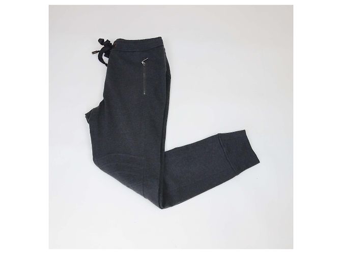 Pantalones Jogger Brunello Cucinelli de algodón gris oscuro con bolsillos con cremallera Gris antracita - vista 3