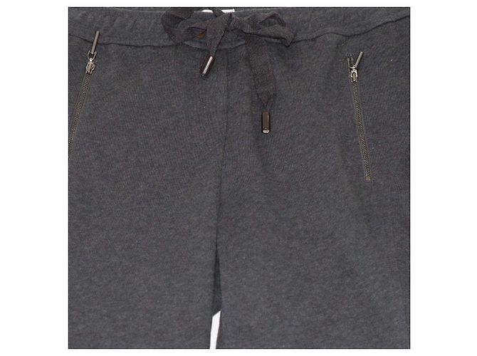 Pantalones Jogger Brunello Cucinelli de algodón gris oscuro con bolsillos con cremallera Gris antracita - vista 4