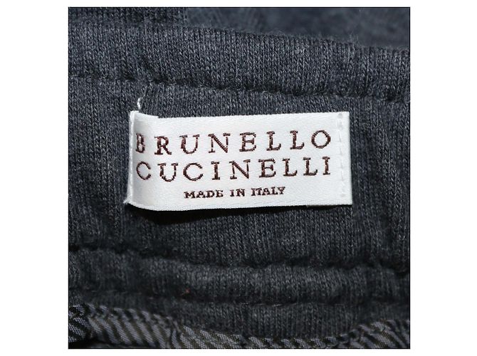 Pantalones Jogger Brunello Cucinelli de algodón gris oscuro con bolsillos con cremallera Gris antracita - vista 5