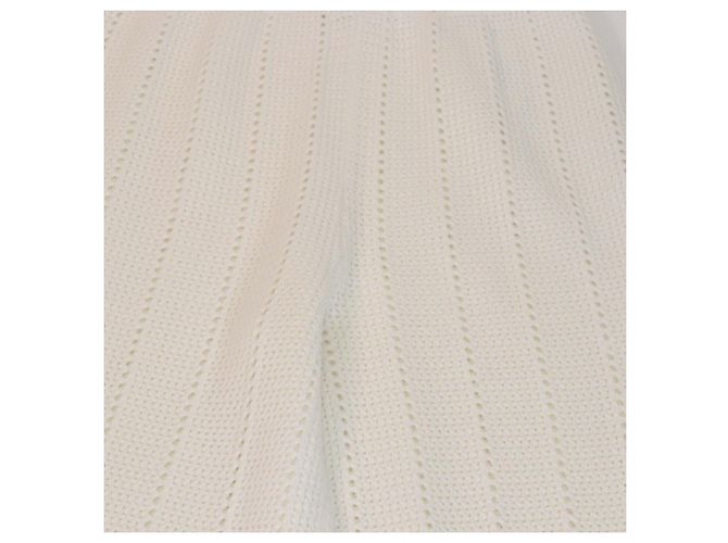 Maje weite Crochet-Hose aus weißer Baumwolle mit elastischem Bund - Ansicht 4