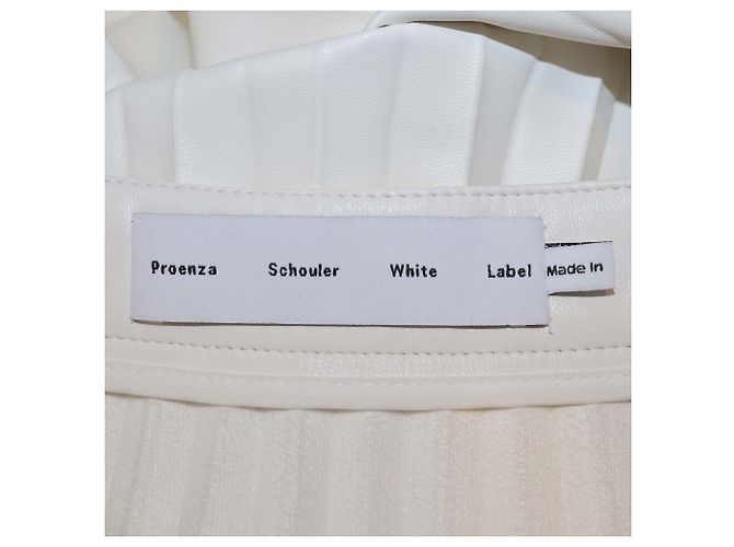 Falda midi plisada de piel sintética Proenza Schouler White Label - vista 5