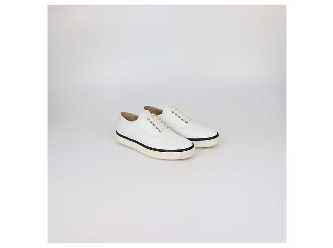 Hermès Sneakers basse Hermes in pelle Epsom bianca Bianco - vista 2