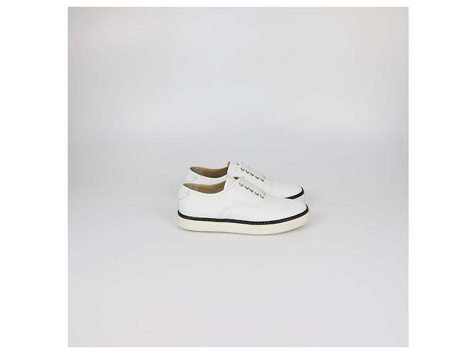 Hermès Sneakers basse Hermes in pelle Epsom bianca Bianco - vista 3