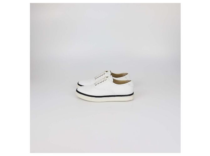 Hermès Sneakers basse Hermes in pelle Epsom bianca Bianco - vista 4