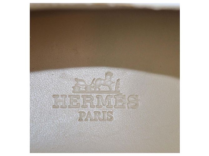 Hermès Sneakers basse Hermes in pelle Epsom bianca Bianco - vista 6