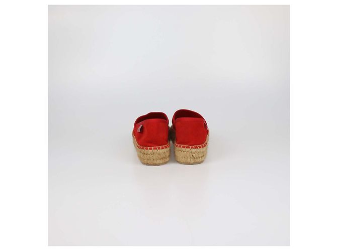 Love Moschino Espadrillas Basse con Platform in Camoscio Rosso - vista 5