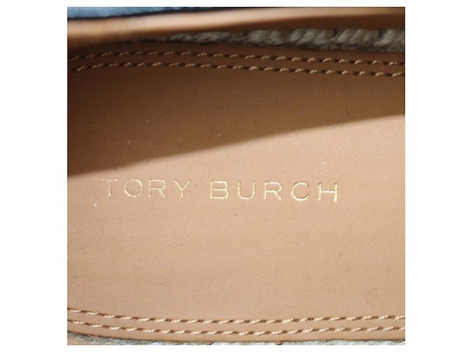 Tory Burch Espadrillas Basse con Zeppa Ines in Pelle Nera Nero - vista 6