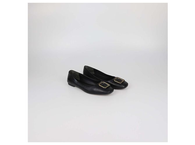Ballerine Georgia in pelle nera Tory Burch Nero - vista 2
