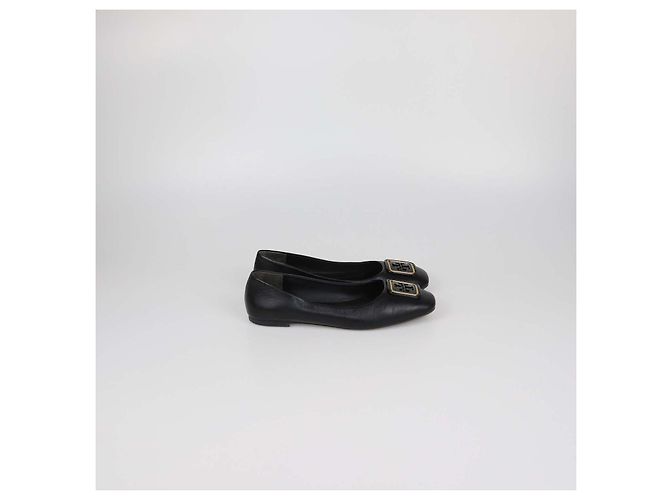 Ballerine Georgia in pelle nera Tory Burch Nero - vista 3