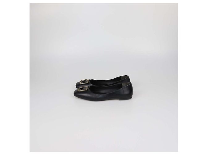 Ballerine Georgia in pelle nera Tory Burch Nero - vista 4
