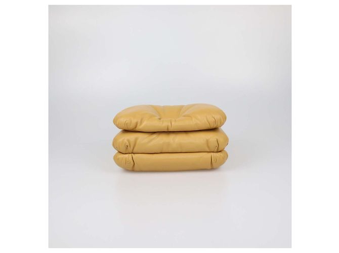 Borsa a tracolla Goya Puffer in pelle Tan Loewe - vista 5