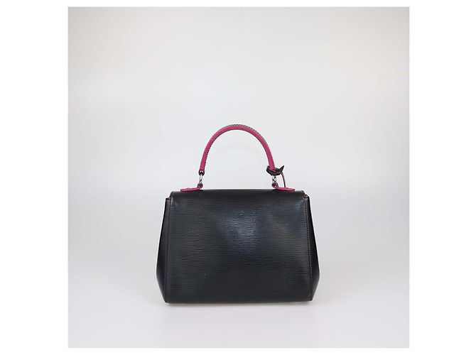 Louis Vuitton Cluny BB Handtasche mit oberem Griff aus Epi-Leder Schwarz/Fuchsia - Ansicht 3