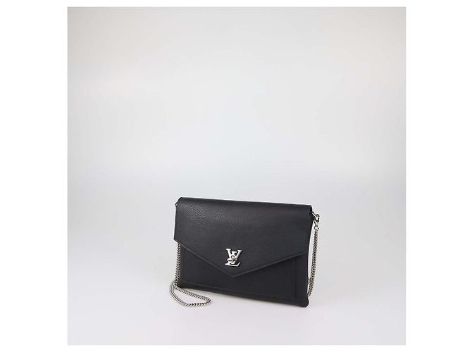 Pochette con catena Mylockme Louis Vuitton in pelle nera Nero - vista 3