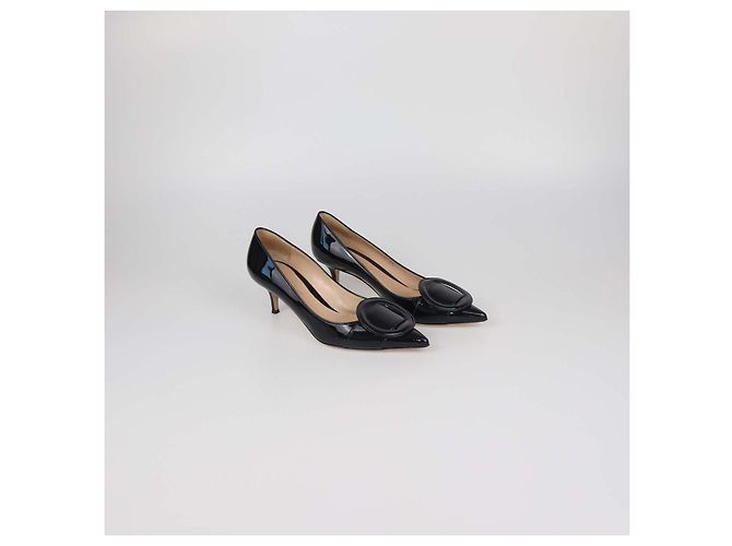 Décolleté Ruby in pelle verniciata nera Gianvito Rossi Nero - vista 2