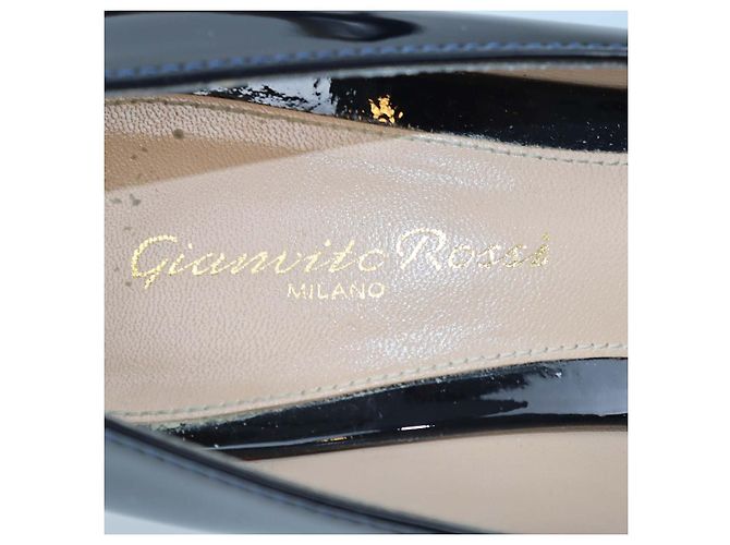 Décolleté Ruby in pelle verniciata nera Gianvito Rossi Nero - vista 6