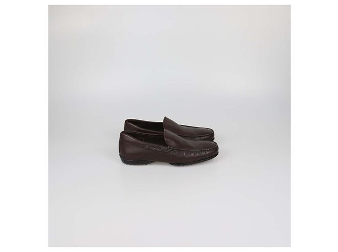 Mocassini slip-on in pelle marrone scuro Tod's - vista 3