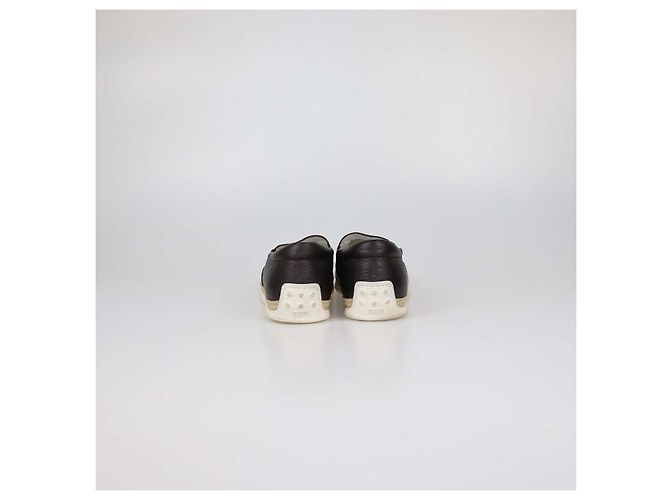 Espadrillas basse Tod's in pelle marrone scuro - vista 5